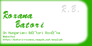 roxana batori business card
